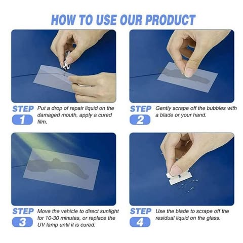 Glass Repair Kit Pack of 4
